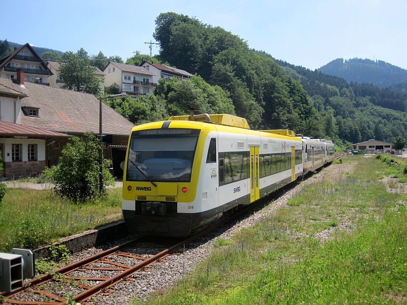 Zug nach der Ankunft in Bad Griesbach