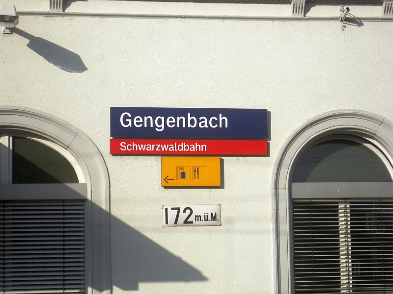 Bahnhofsschild Gengenbach