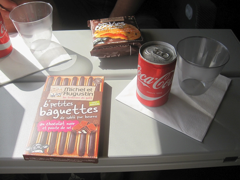 Gratis-Snack in der ersten Klasse im TGV