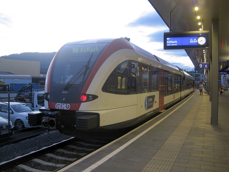 GTW der Graz-Köflacher-Bahn im Hauptbahnhof Graz