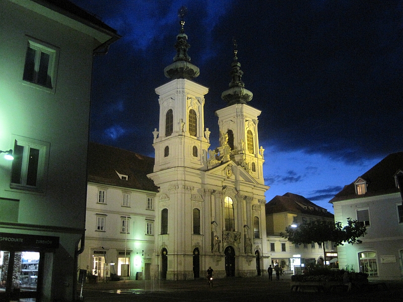 Mariahilferkirche Graz bei Nacht