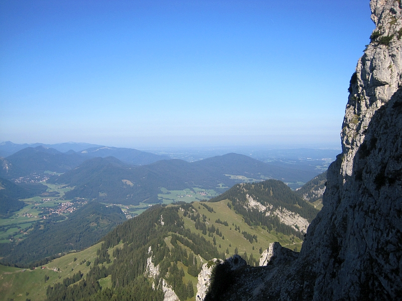 Blick vom Wendelstein über das bayerische Voralpenland