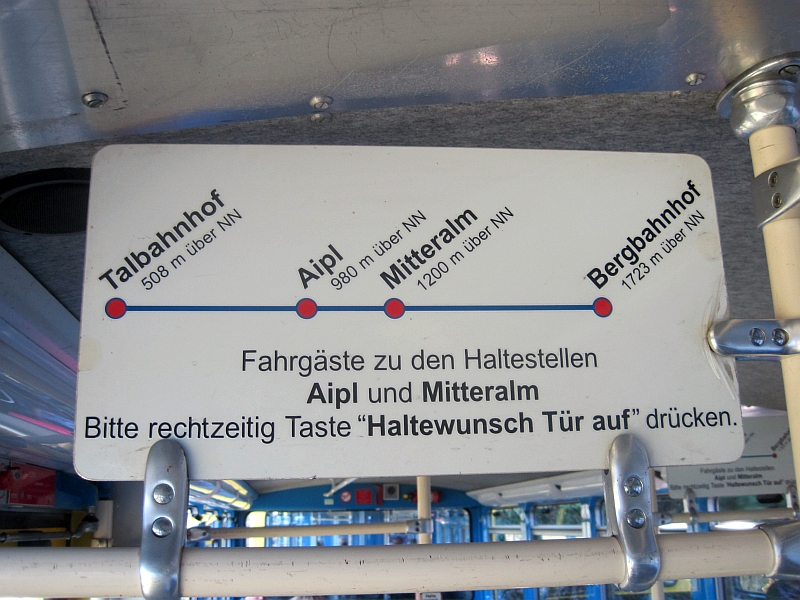 Streckenverlauf der Wendelsteinbahn