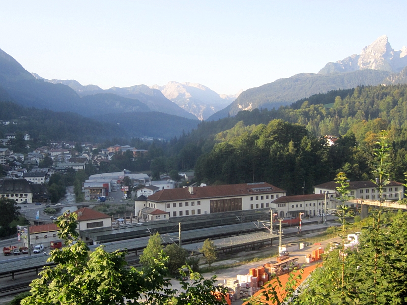 Blick auf den Hauptbahnhof Berchtesgaden