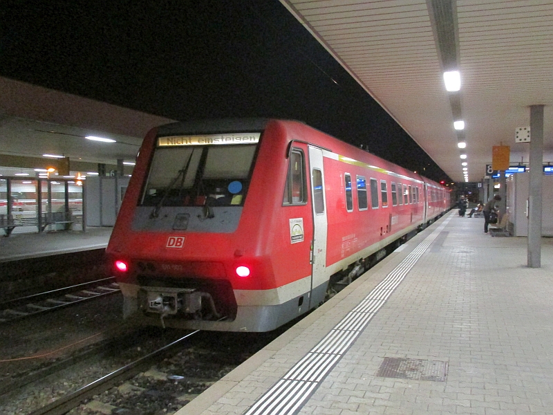 Dieseltriebzug Baureihe 611 in Basel Badischer Bahnhof