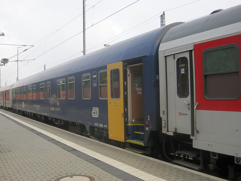 Schlafwagen nach der Ankunft in Bad Schandau