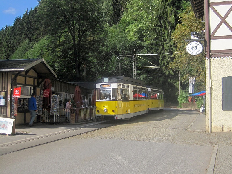 Einfahrt der Kirnitzschtalbahn