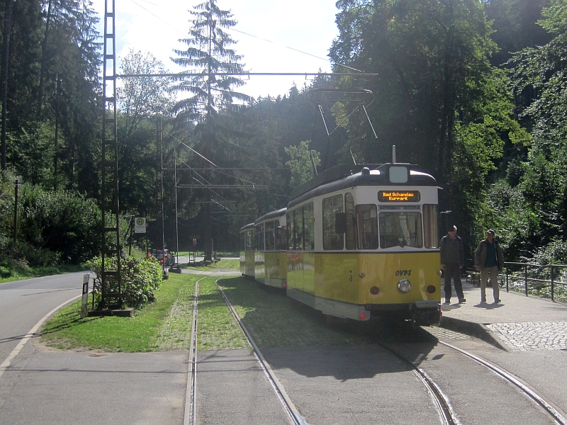 Kirnitzschtalbahn zur Rückfahrt nach Bad Schandau