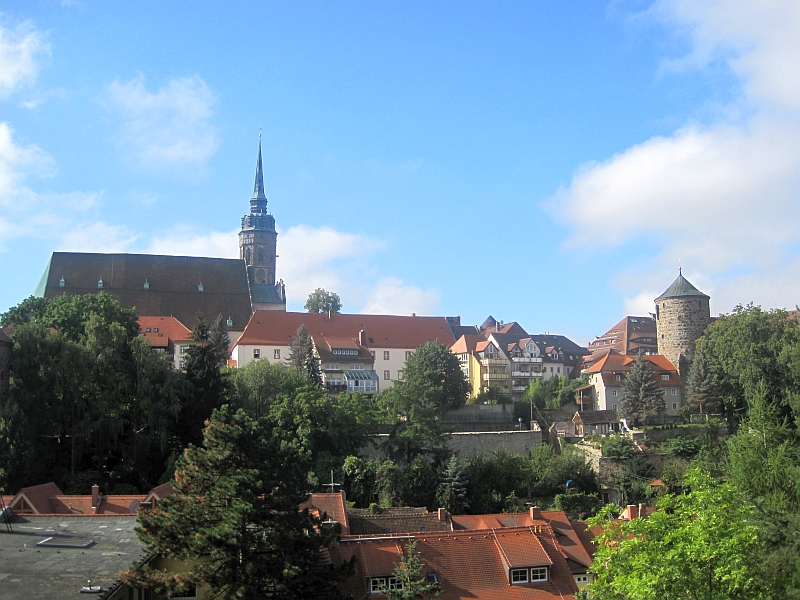 Blick auf Dom St. Petri und Nicolaiturm in Bautzen