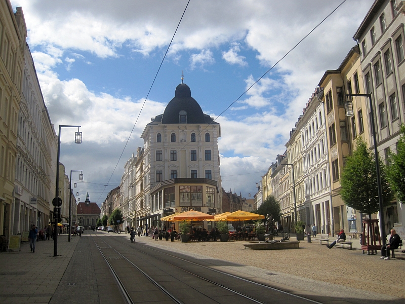 Berliner Straße Görlitz mit Blick auf den Bahnhof