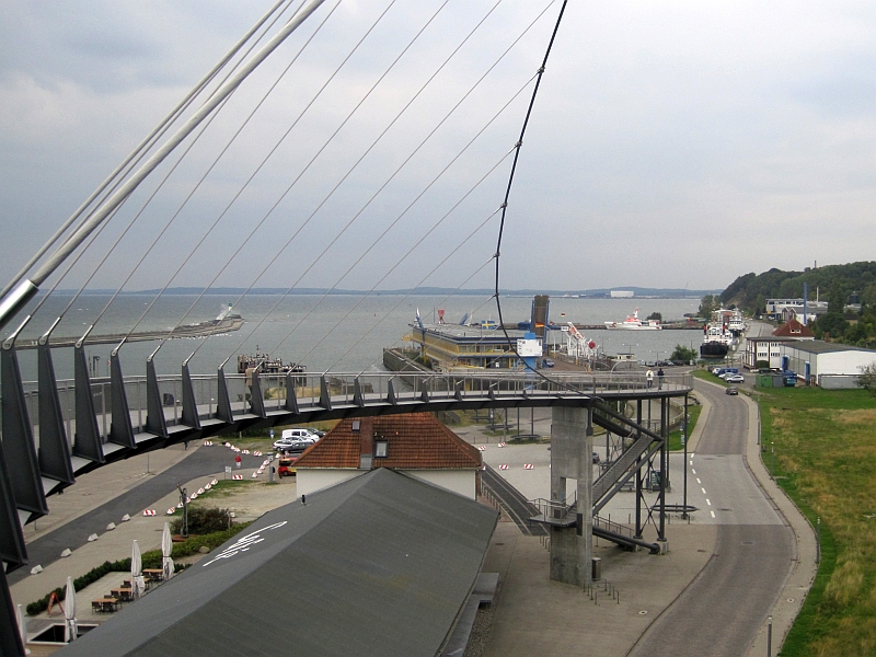 Blick auf den früheren Fährbahnhof am Hafen Sassnitz
