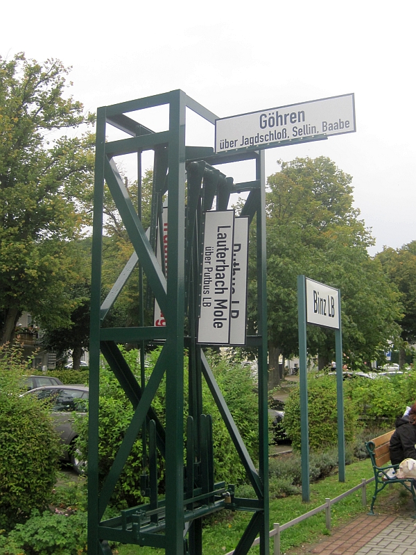 Zugzielanzeiger Kleinbahnhof Binz LB