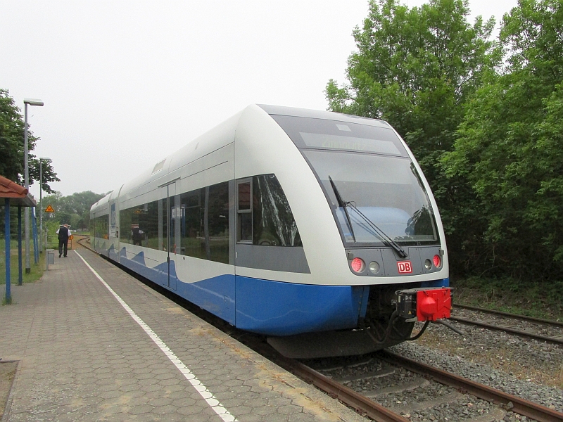 GTW der Usedomer Bäderbahn (UBB) in Peenemünde
