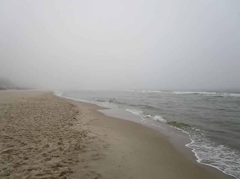Nebel am Strand von Zinnowitz