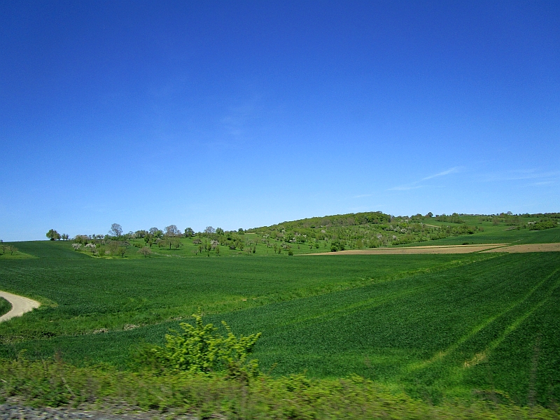 Fahrt zwischen Obermodern und Straßburg