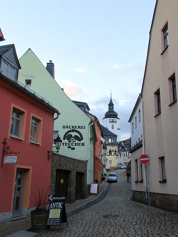Altstadt Schwarzenberg mit Turm der St. Georgen-Kirche