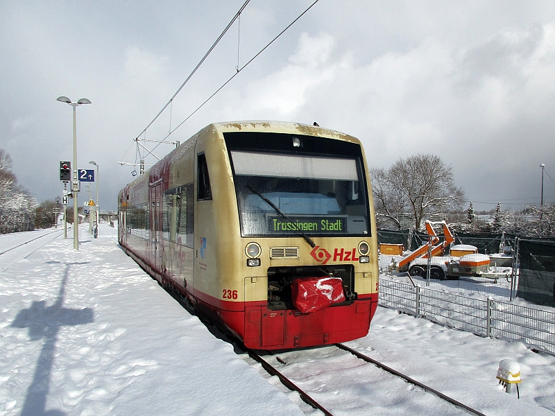 Ringzug nach der Ankunft in Trossingen Bahnhof