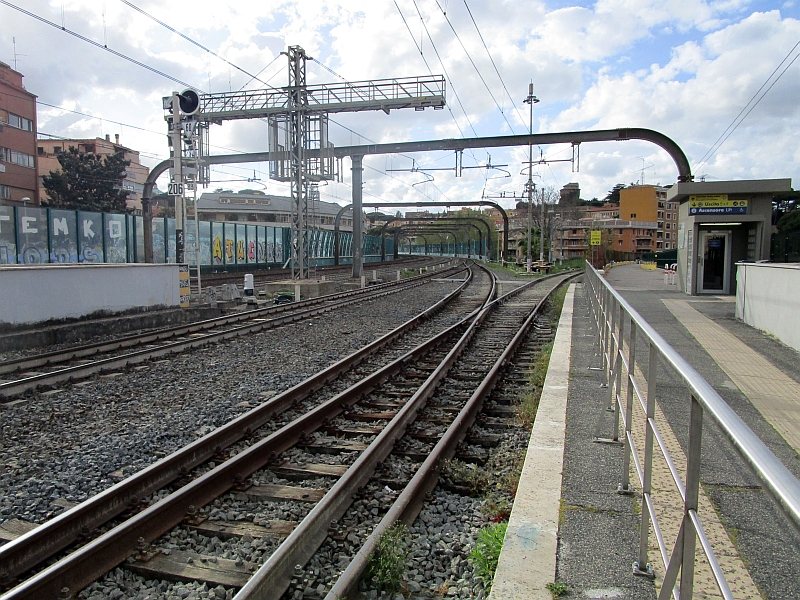 Abzweig der vatikanischen Staatsbahn am Bahnhof Roma San Pietro