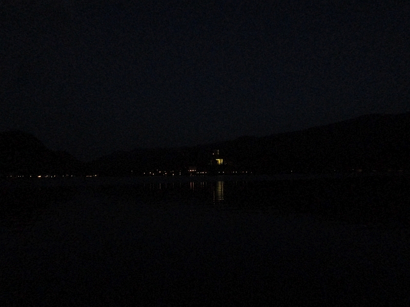 Marienkirche auf der Blejski otok bei Nacht
