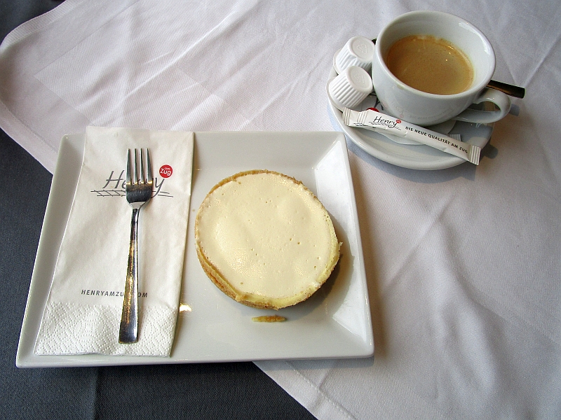 American Cheese Cake im ÖBB-Bordrestaurant