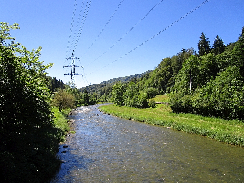 Bahnstrecke durch das Sihltal nach Sihlbrugg