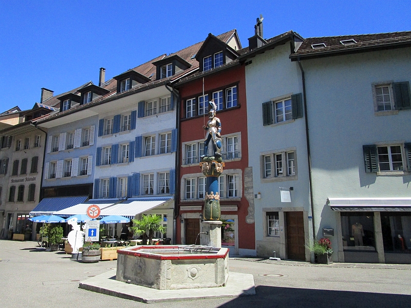 Chlausbrunnen auf dem Metzgplatz von Lenzburg
