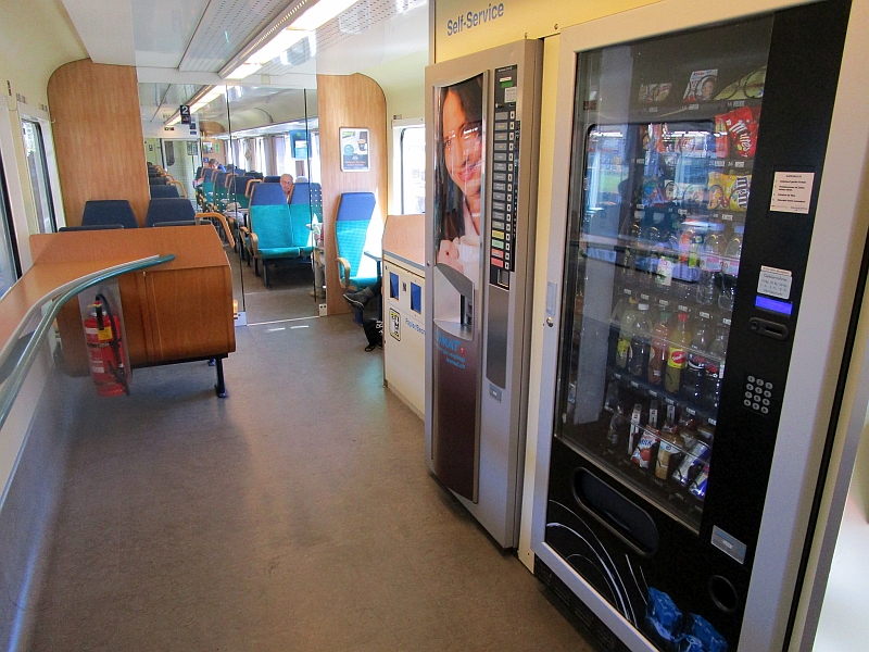Getränke- und Snackautomaten im Voralpen-Express