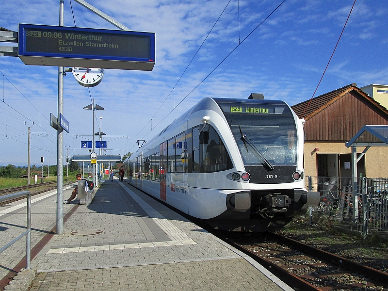 Thurbo-GTW als S 29 von Stein am Rhein nach Winterthur