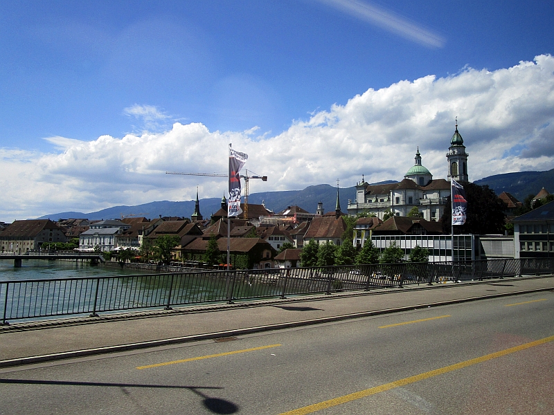 Fahrt über die Aare in Solothurn