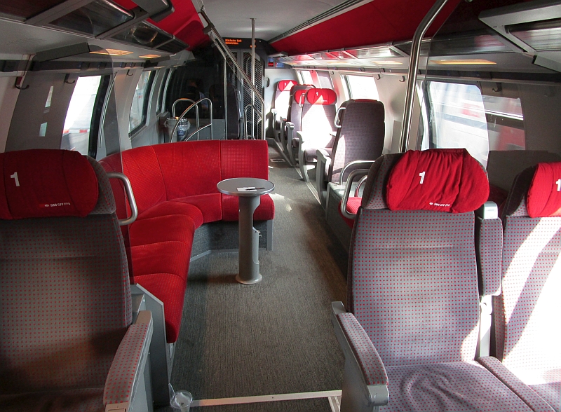 Erste Klasse im Doppelstock-IC der SBB