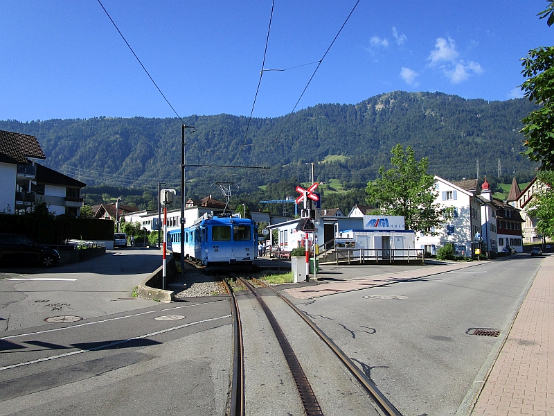 Provisorische Talstation der Rigi-Bahnen in Arth-Goldau