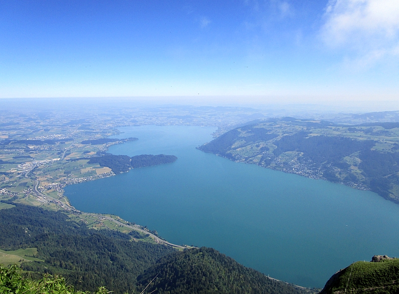 Blick von der Rigi auf den Zugersee