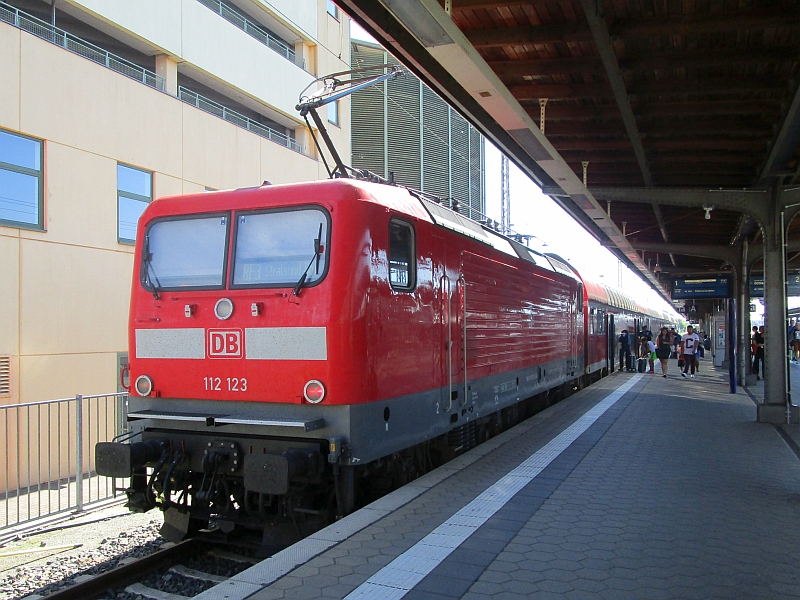 RE 3 nach der Ankunft in Stralsund