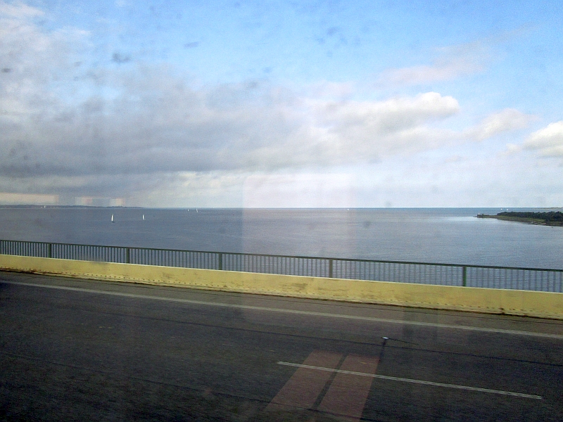 Fahrt über die Fehmarnsundbrücke