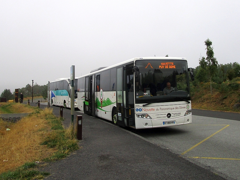 Navette-Bus von der Talstation am Puy de Dôme nach Clermont-Ferrand