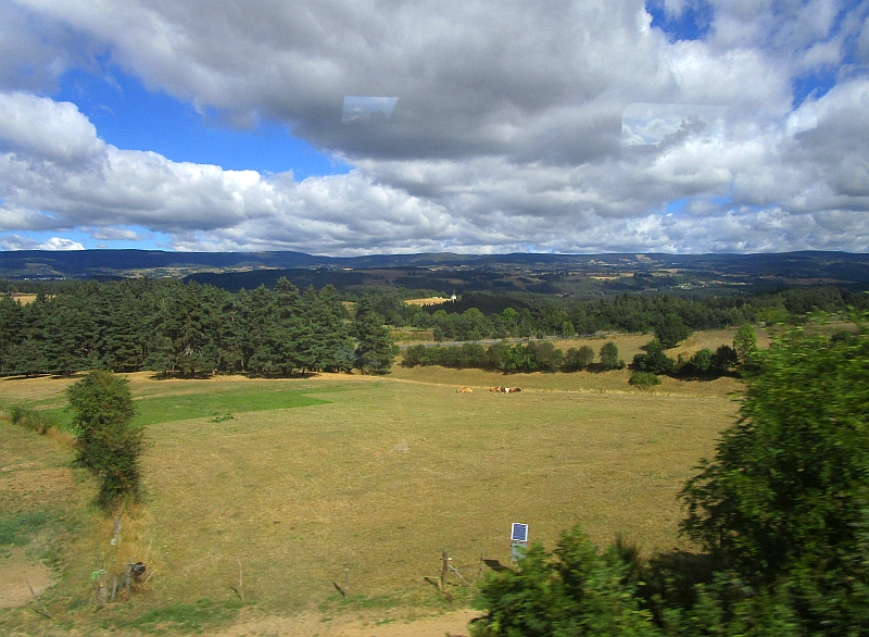 Fahrt durch die Landschaft Margeride