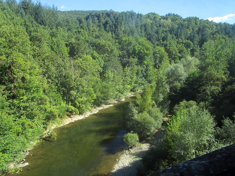 Fahrt über den Fluss Lot