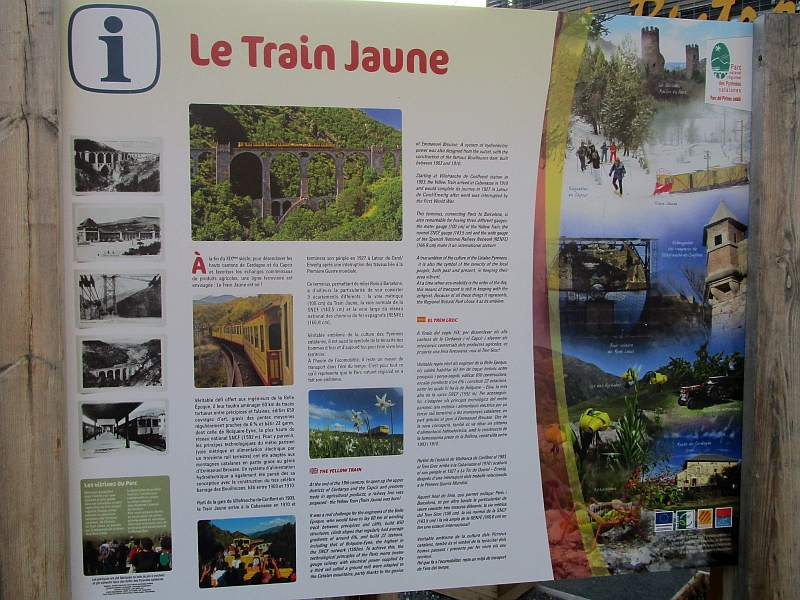 Informationstafel zum train jaune