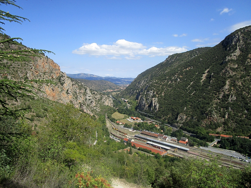 Bahnhof Villefranche - Vernet-les-Bains von oben