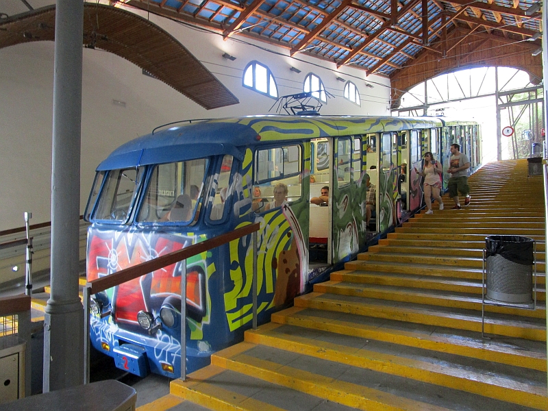 Standseilbahn Funicular del Tibidabo in der Talstation