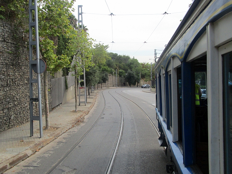 Talfahrt mit der Tramvia Blau