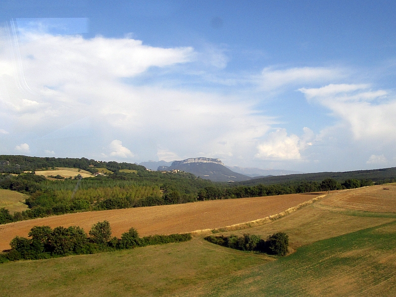 Blick auf den Gebirgsstock Vercors in den französischen Alpen