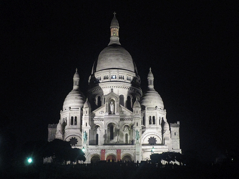 Basilika Sacré-Cœur de Montmartre bei Nacht