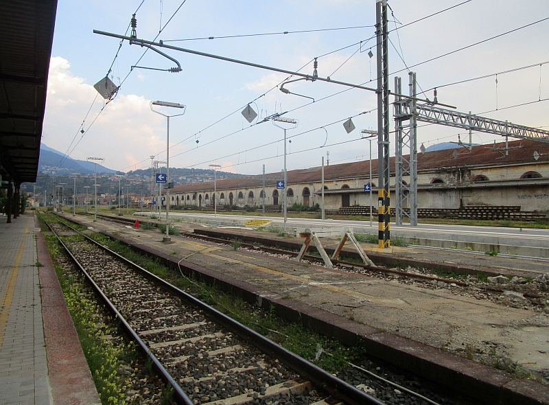 Gleisanlagen am Bahnhof Luino