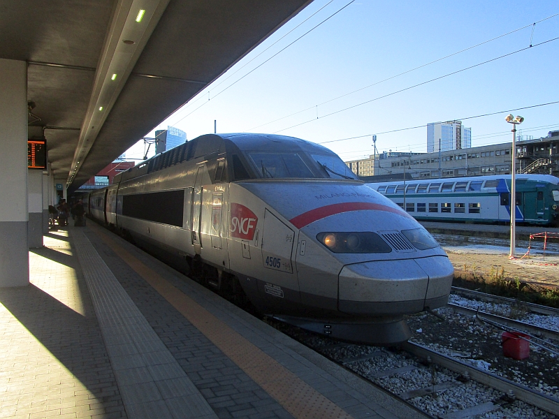 Triebkopf des TGV Mailand-Paris