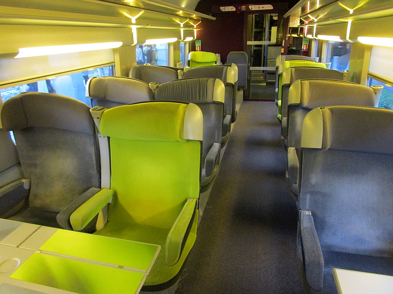 Innenbild Erste Klasse im TGV Mailand-Paris