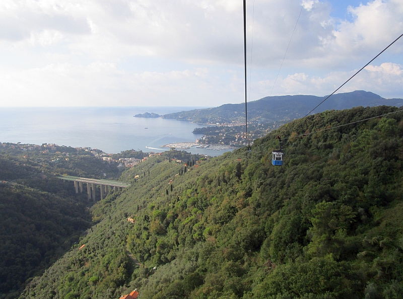 Talfahrt mit der Funivia Rapallo-Montallegro