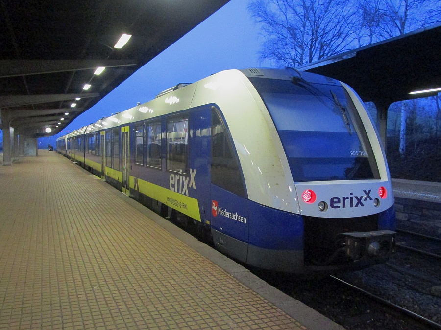 erixx-Triebzug nach Braunschweig im Bahnhof Bad Harzburg