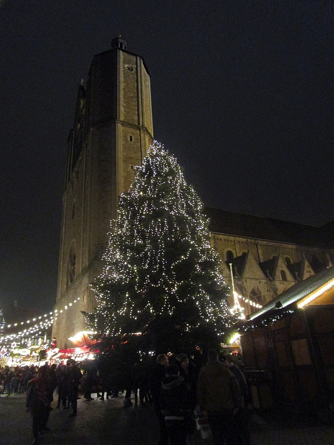 Weihnachtsbaum vor dem Braunschweiger Dom