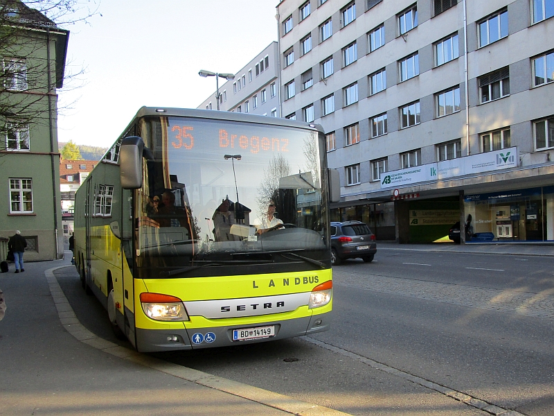 Landbus nach der Ankunft in Bregenz